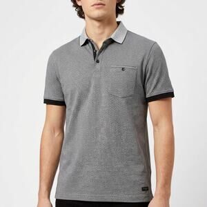 Ted Baker London Gray Geometric Polo Men Size 5